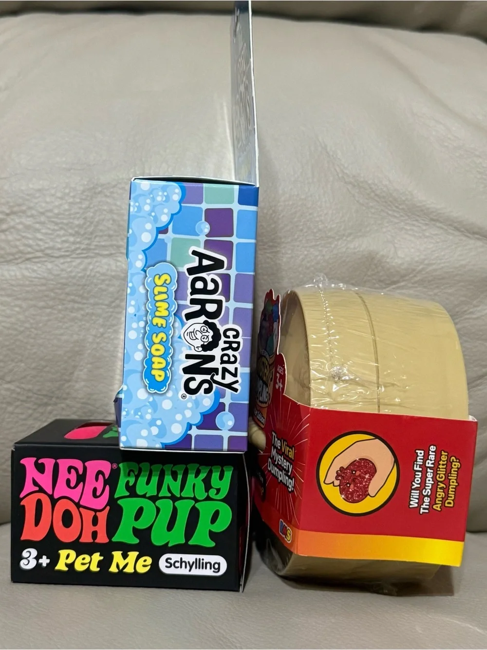 NEW RMS Angry Glitter Dumpling Needoh Funky Pup Pink Crazy Aaron’s Slime Soap